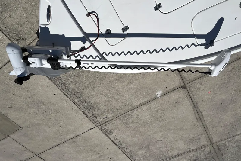 Slide: The Image of 2019 Sea Hunt BX 22 BR boat with trolling motor on concrete surface. - 10