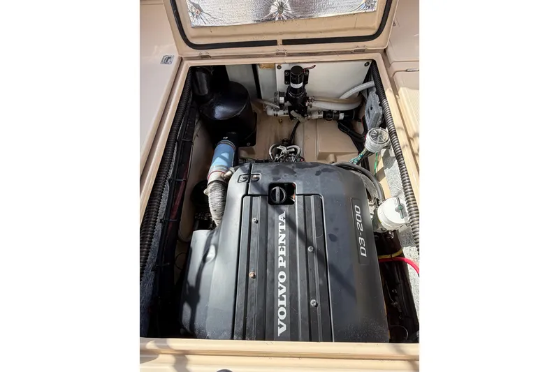 Slide: The Image of Engine compartment of 2017 Ranger Tugs R-27 with Volvo Penta D3-200 engine. - 22