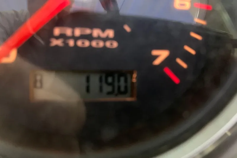 Slide: The Image of Close-up of 2017 Chaparral 21 H2O Sport tachometer showing 1190 RPM. - 8