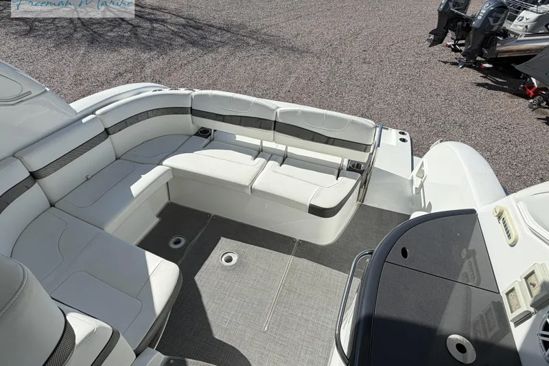Slide: The Image of 2018 Formula 34 Performance Cruiser interior with spacious seating and modern design. - 21