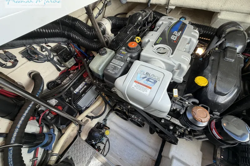 Slide: The Image of Engine compartment of a 2018 Formula 34 Performance Cruiser with a Big Block V8 engine. - 24