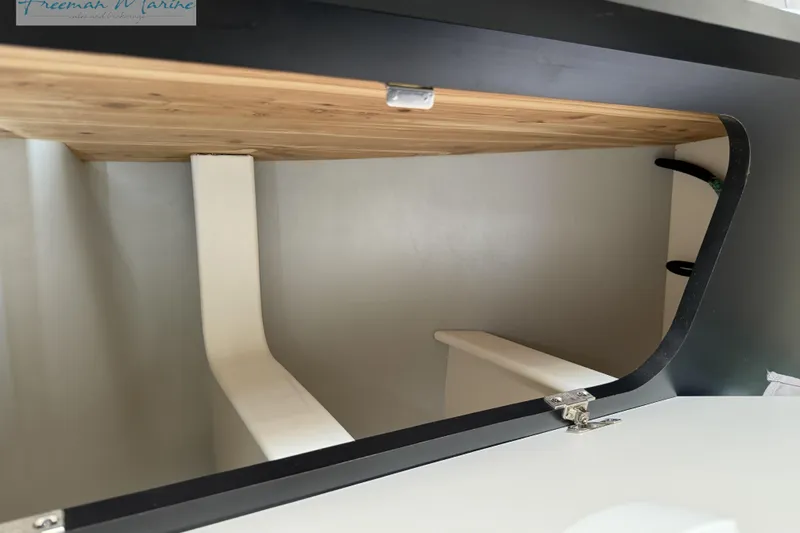 Slide: The Image of Interior view of a 2018 Formula 34 Performance Cruiser storage compartment. - 27