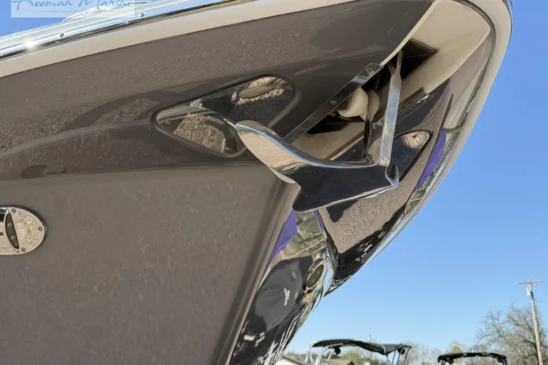 Slide: The Image of 2018 Formula 34 Performance Cruiser bow with anchor detail against clear sky. - 5