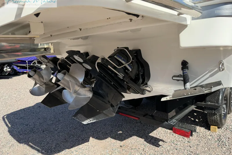 Slide: The Image of 2018 Formula 34 Performance Cruiser propellers and stern drive on trailer. - 8