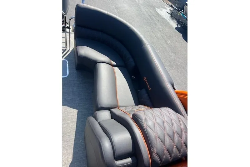 Slide: The Image of Luxurious seating on 2024 Bennington 23 RXFBA boat with elegant stitching and design. - 6