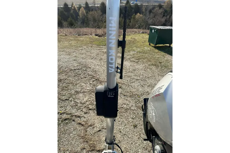 Slide: The Image of Minn Kota Talon anchor on 2018 Yar-Craft 219TFX boat, outdoor setting. - 13