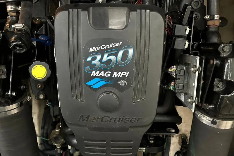 Slide: The Image of MerCruiser 350 MAG MPI engine in 2006 Sea Ray Sundancer 320 boat. - 36