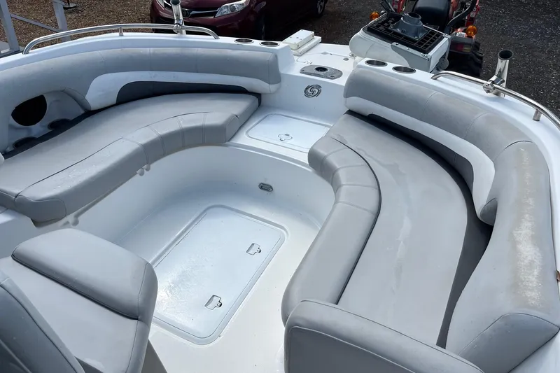 Slide: The Image of 2020 Hurricane Center Console 19 OB boat with spacious seating and storage compartments. - 7