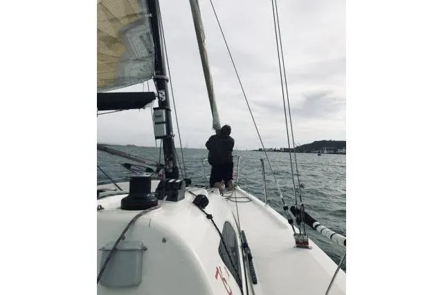 Slide: The Image of Sailing on a 2006 Flying Tiger 10M yacht in open waters. - 8