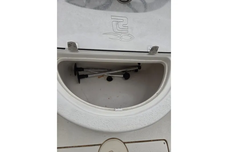 Slide: The Image of Storage compartment of a 2014 Carolina Skiff Sea Skiff 21 CC boat. - 13