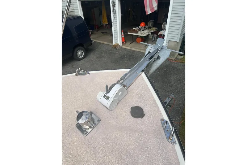 Slide: The Image of 1998 General Marine Custom Downeast boat bow with anchor and winch system. - 6