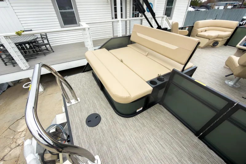 Slide: The Image of 2026 Godfrey Sweetwater Xperience 20' pontoon with single flip lounge seating. - 15