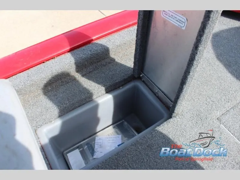 Slide: The Image of 2017 Pro Team 175 TXW boat storage compartment open. - 21