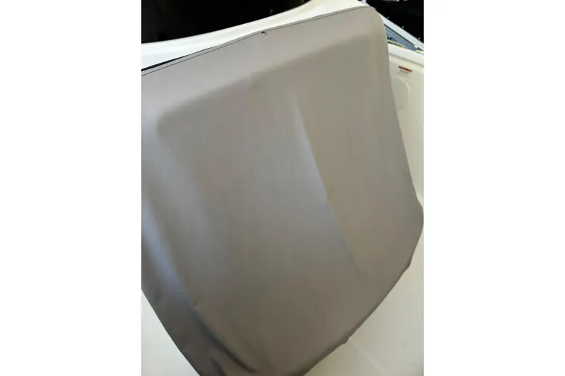 Slide: The Image of Gray cover on Edgewater 262CC boat, 2020 model, partially visible in the image. - 6