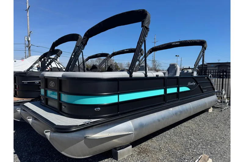 The Image of 2026 Bentley Pontoons Legacy 243 Swingback pontoon boat with sleek design and modern features. - 5