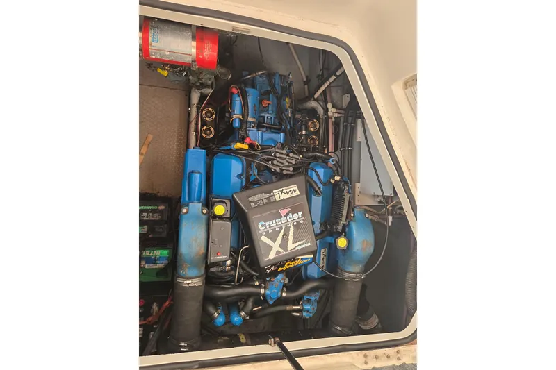 Slide: The Image of Engine compartment of a 1998 Silverton 361 Express with Crusader XL engine. - 12