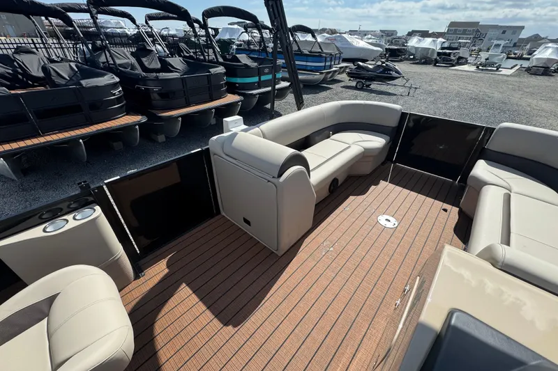 Slide: The Image of 2026 Bentley Pontoons Legacy 243 Swingback with spacious seating and elegant design. - 15