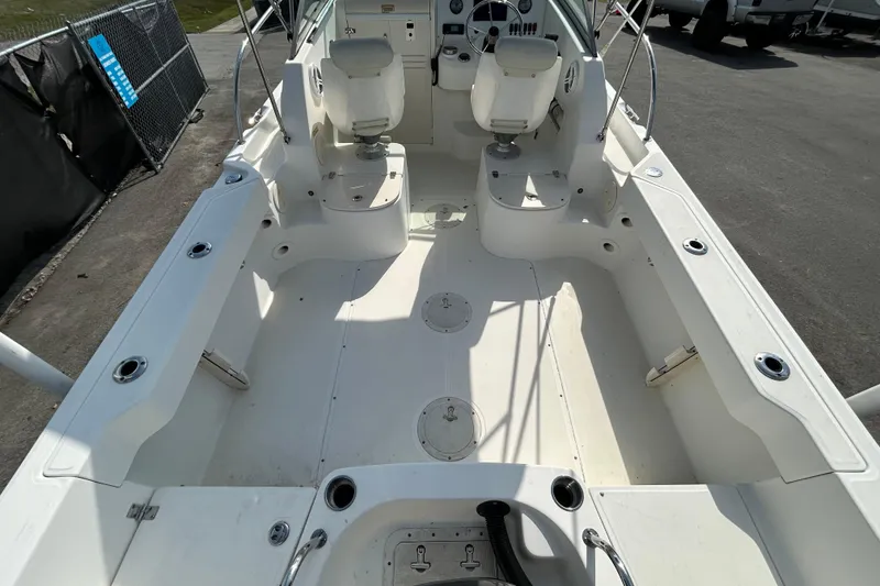 Slide: The Image of Interior view of a 2006 Boston Whaler 205 Conquest boat. - 15