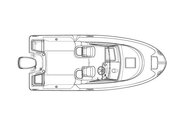 Slide: The Image of 2006 Boston Whaler 205 Conquest with Mercury outboard motor, parked outdoors. - 3