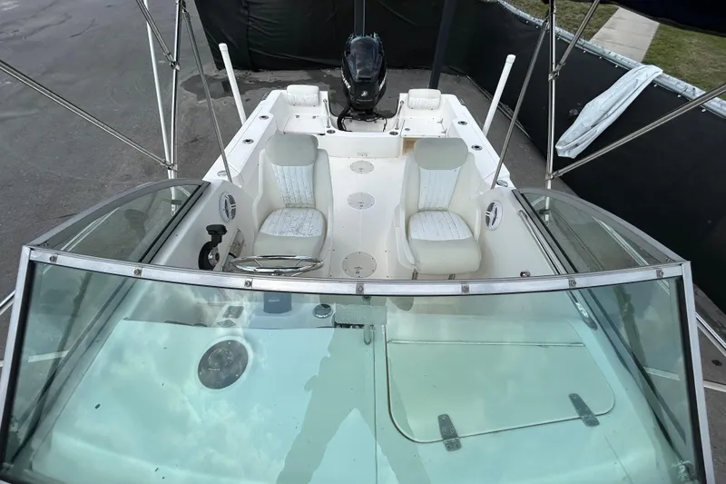 Slide: The Image of Interior view of a 2006 Boston Whaler 205 Conquest boat. - 33