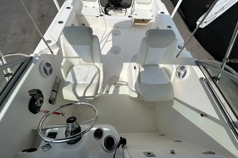 Slide: The Image of Interior of a 2006 Boston Whaler 205 Conquest boat. - 35