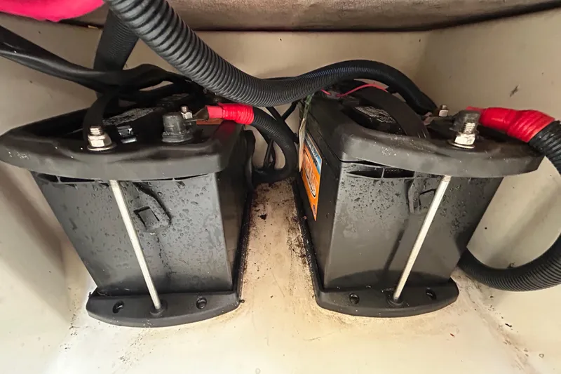 Slide: The Image of Batteries in a 2006 Boston Whaler 205 Conquest boat. - 61