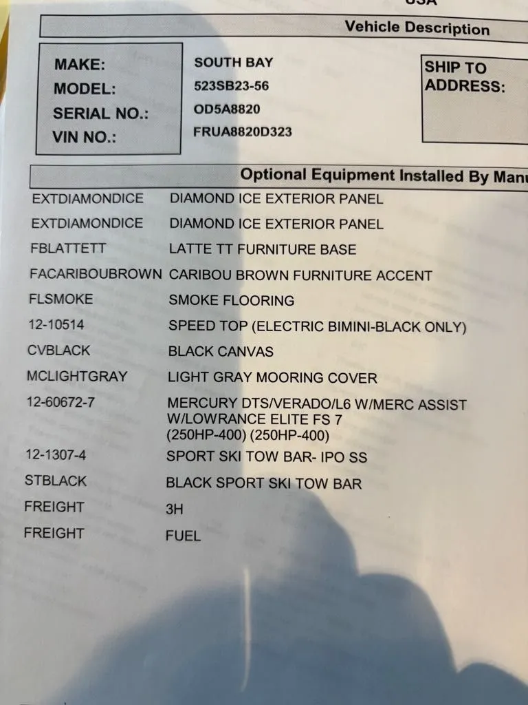 The Image of 2023 South Bay 500 Series pontoon boat in workshop. - 1