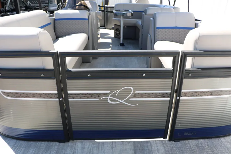 Slide: The Image of 2023 Qwest E820 XRE CR L pontoon boat interior view. - 19