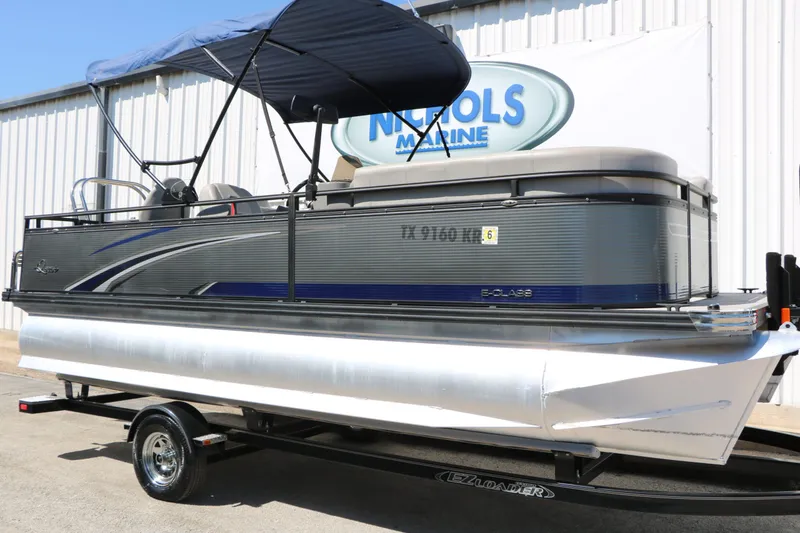 Slide: The Image of 2023 Qwest E820 XRE CR L pontoon boat with canopy. - 3