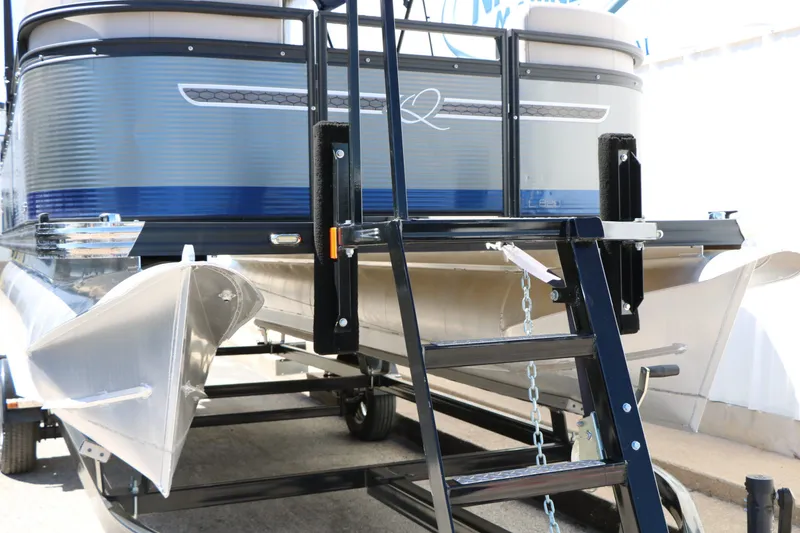 Slide: The Image of 2023 Qwest E820 XRE CR L pontoon boat with ladder. - 5