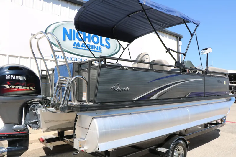 Slide: The Image of 2023 Qwest E820 XRE CR L pontoon boat at Nichols Marine. - 8