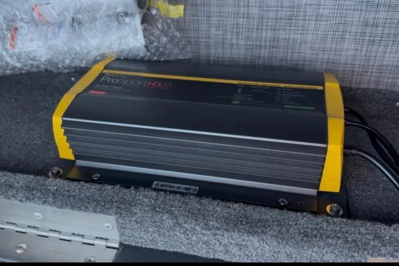 Slide: The Image of ProSport HD20 battery charger in a 2026 Princecraft Ventura 224 boat. - 13