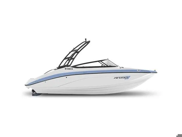 The Image of 2026 Yamaha AR190 boat in powder blue with galvanized frame. - 1