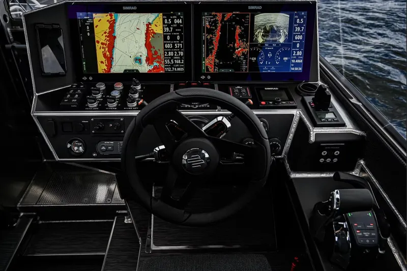 Slide: The Image of Cockpit of 2024 Viggo C10 boat with advanced navigation displays and controls. - 11