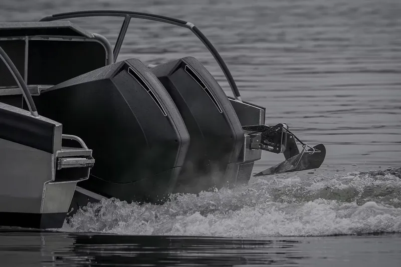 Slide: The Image of 2024 Viggo C10 boat engines powering through water, showcasing sleek design and performance. - 22
