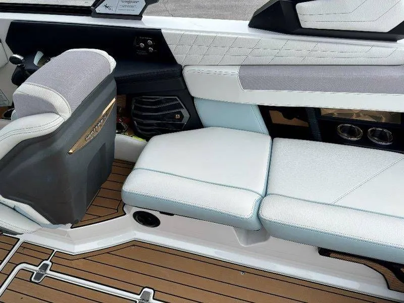 Slide: The Image of Interior of 2022 Nautique G23 with luxurious seating. - 39
