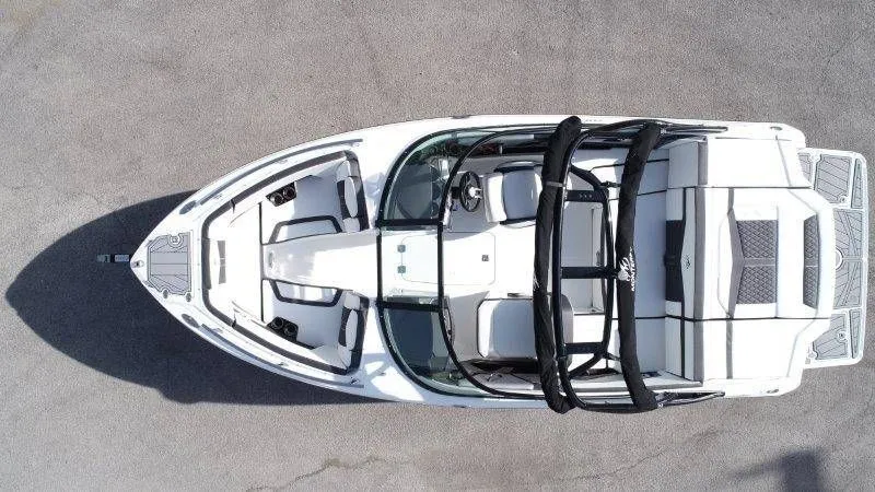 Slide: The Image of Aerial view of 2023 Monterey 218SS Super Sport boat. - 6