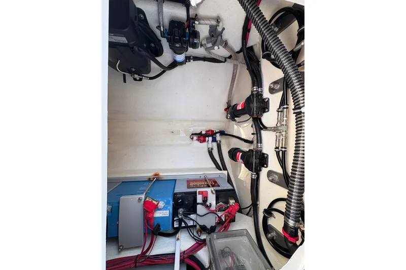 Slide: The Image of 2024 Sunsation 32 CCX boat interior wiring and components. - 20