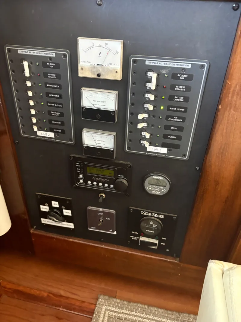 Slide: The Image of Electrical control panel of 1983 Mainship 34 Mark III. - 38