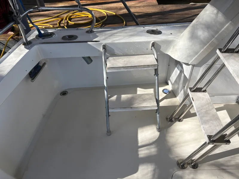 Slide: The Image of Interior of a 1983 Mainship 34 Mark III with ladder. - 7