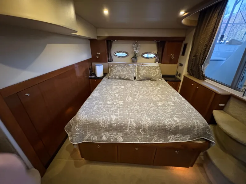 Slide: The Image of Interior of 2007 Meridian 459 Motoryacht featuring cozy bedroom. - 44