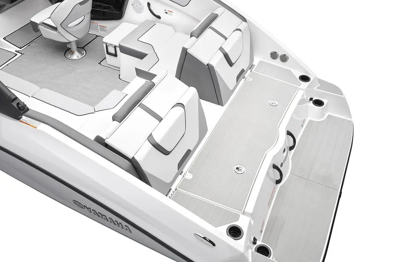 Slide: The Image of Manufacturer Provided Image: 2026 Yamaha Boats AR220 interior with sleek seating and modern design. - 8