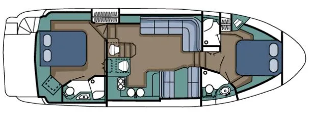 Slide: The Image of Layout of 2005 Cruisers Yachts 405 Express Motoryacht. - 40