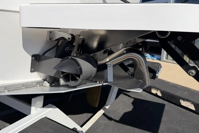 Slide: The Image of 2025 Moomba Makai boat propeller and exhaust system close-up. - 6