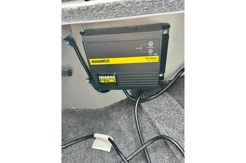 Slide: The Image of Marinco Charge Pro 10 Amp charger in 2021 Alumacraft Classic 165 Sport boat. - 23