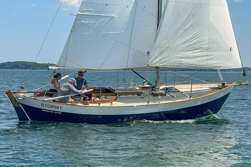 The Image of Sailing on a 1988 Morris Frances 26 yacht named "Stormy" in Yarmouth, Maine waters. - 1