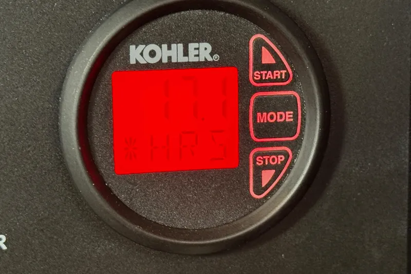 Slide: The Image of Kohler display showing 17.1 hours on a 2016 Boston Whaler 315 Conquest. - 35