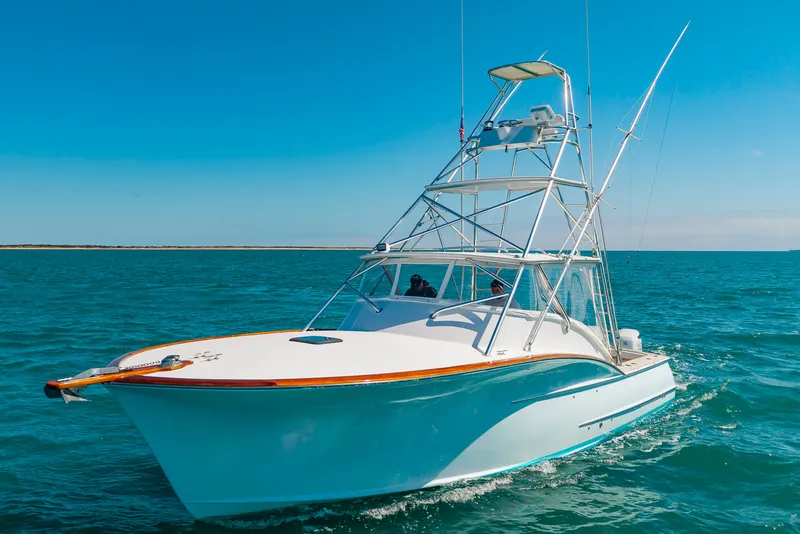 Slide: The Image of 2009 Custom Carolina 36 Express on open sea. - 46