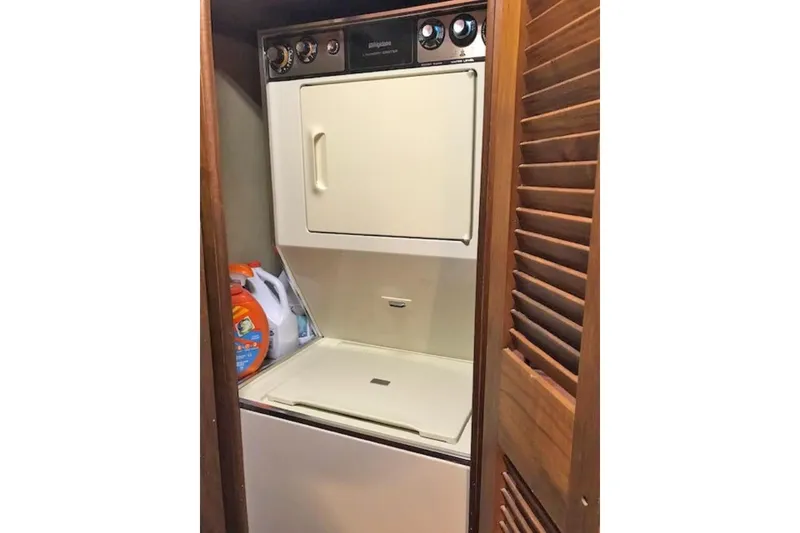 Slide: The Image of Laundry area with stacked washer-dryer in 1985 Chris Craft 500 yacht. - 36