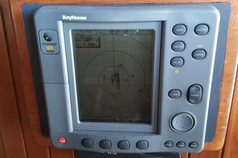 Slide: The Image of Raytheon Pathfinder radar display on 1987 Hans Christian 33 sailboat. - 52